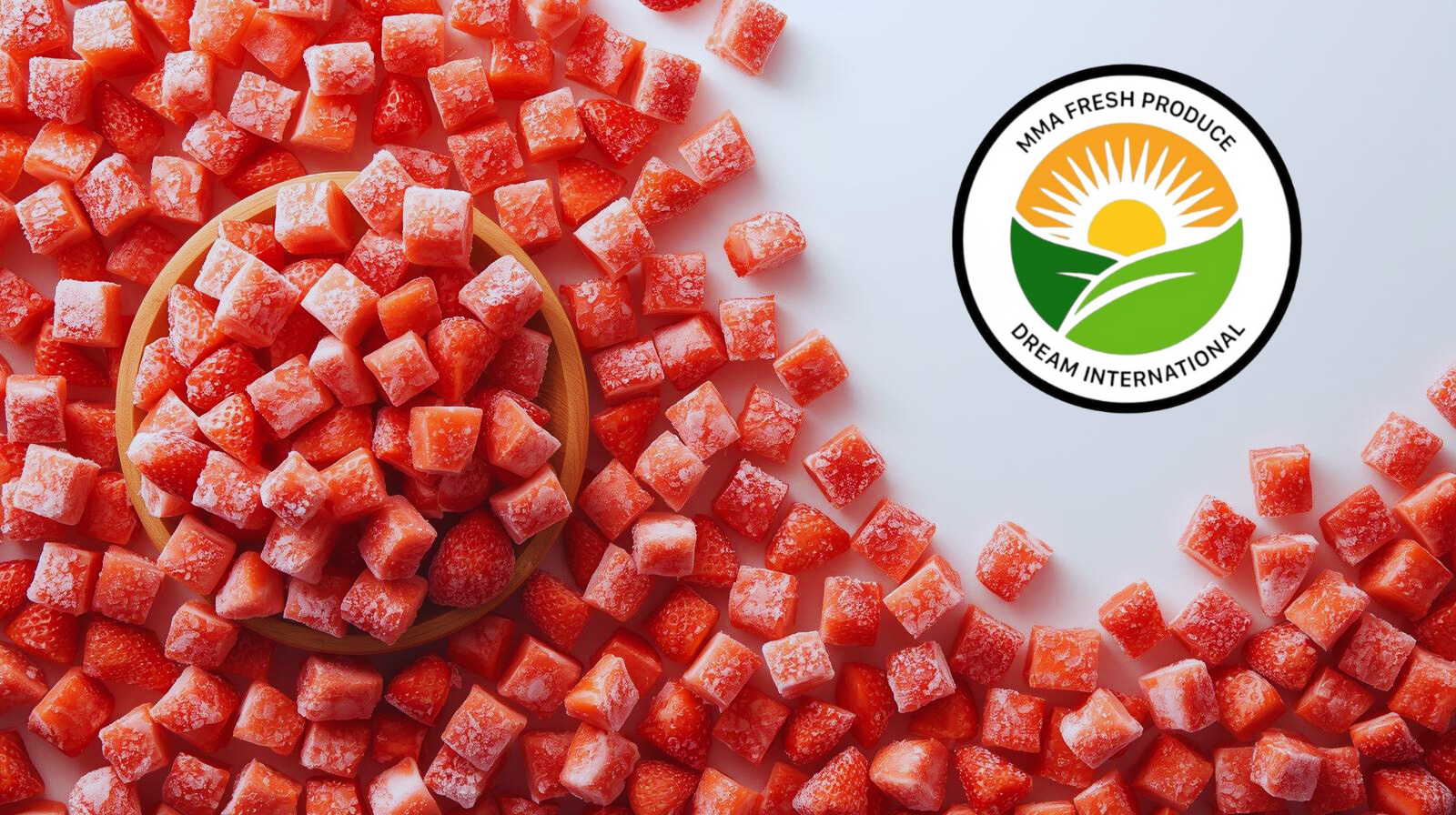 🍓 IQF Egyptian Strawberry Cubes: Fresh Flavor, Perfectly Preserved ❄️