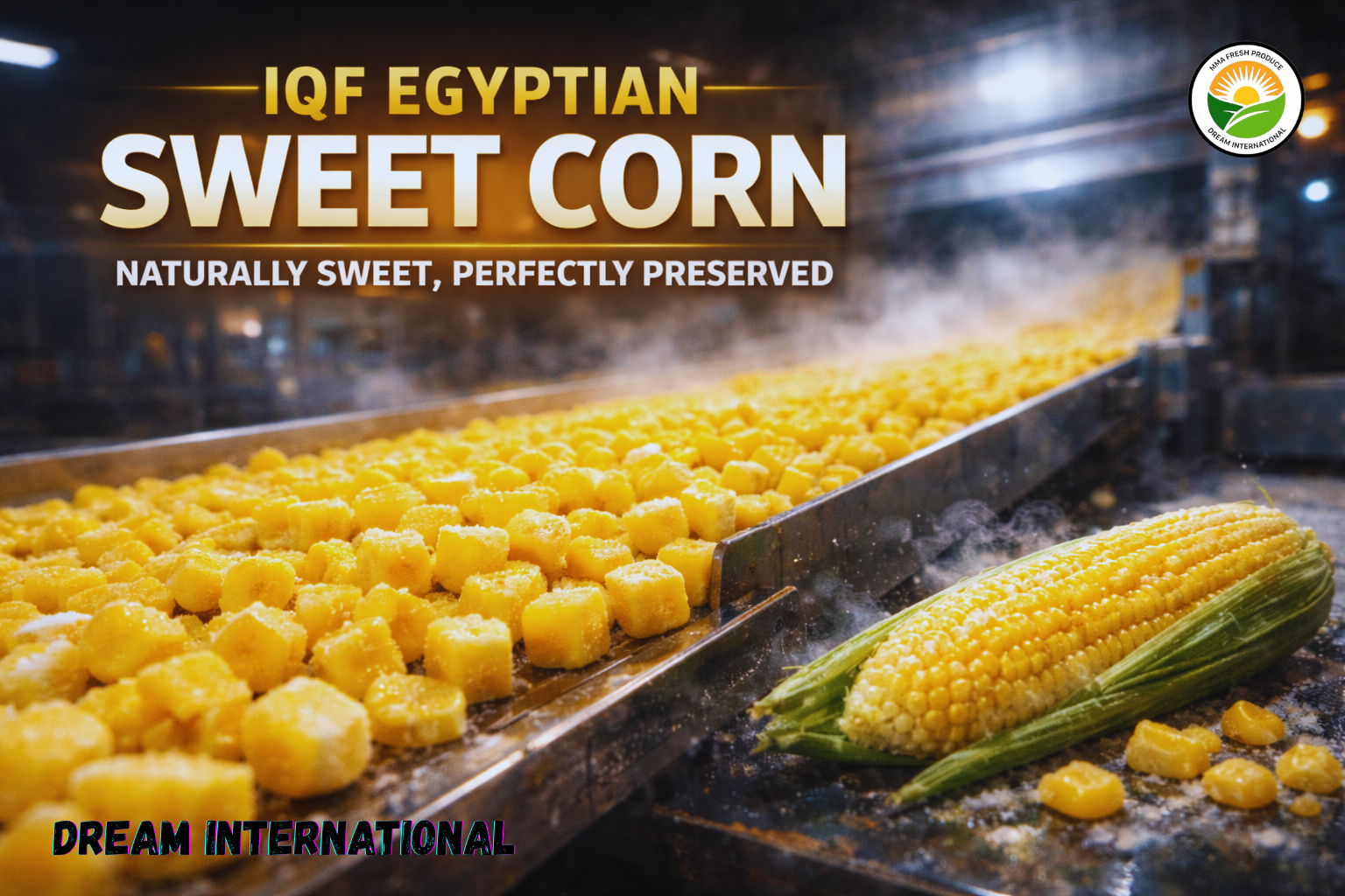 ❄️🌽 IQF Egyptian Sweet Corn: Naturally Sweet, Perfectly Preserved